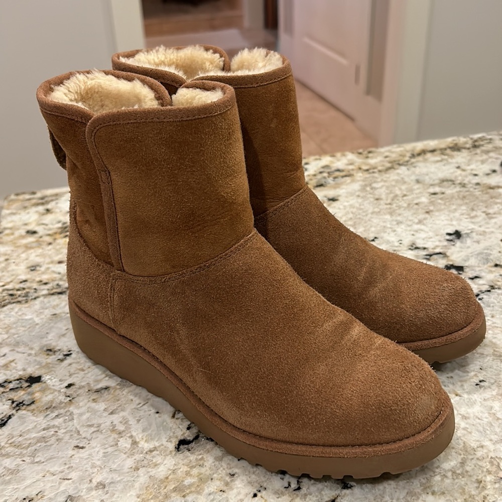 Ugg Kristen wedge booties - Chestnut